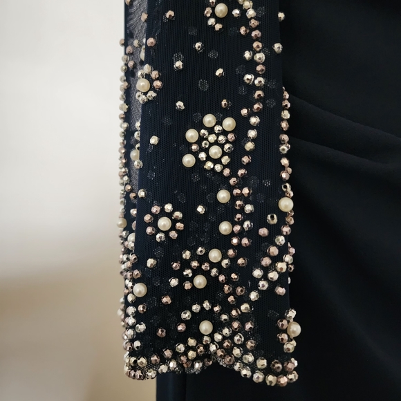 🔥Betsy & Adam Womens Beaded Long Evening Dress - Picture 8 of 15